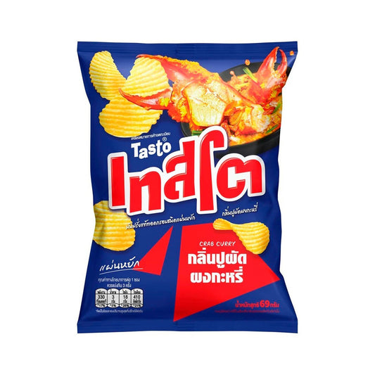 Tasto Crab Curry Ridged Potato Chips 69 g â€“ product image 1