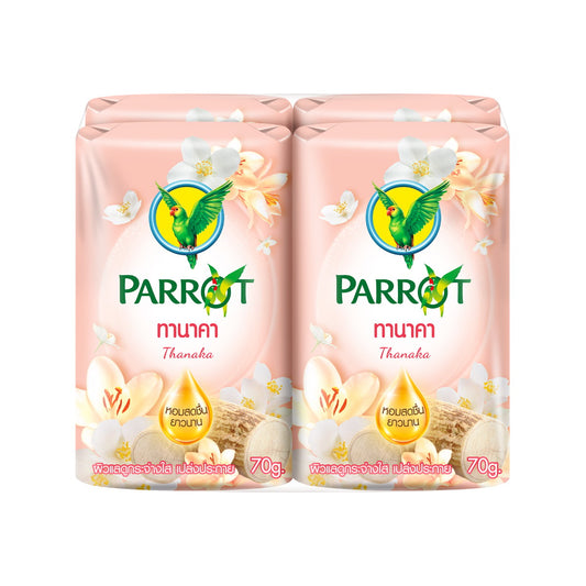 PARROT Botanicals Bar Soap White Thanaka – 280 g (70 g × 4) - product image 1
