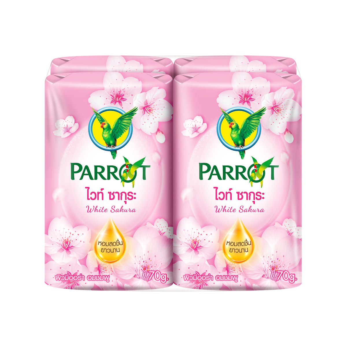 PARROT Botanicals Bar Soap White Sakura – 280 g (70 g × 4) - product image 1