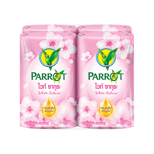 PARROT Botanicals Bar Soap White Sakura – 280 g (70 g × 4) - product image 1