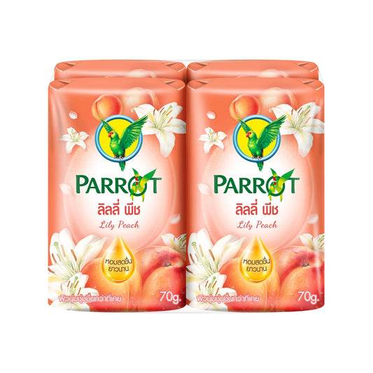 PARROT Botanicals Bar Soap Lily Peach – 280 g (70 g × 4) - product image 1