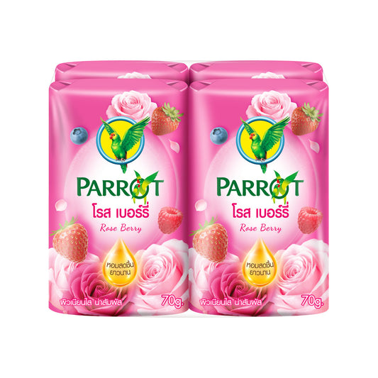 PARROT Bar Soap Rose Berry Scent – 280 g (70 g × 4) - product image 1