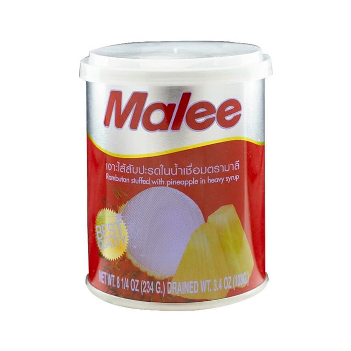 MALEE Rambutan Stuffed with Pineapple in Heavy Syrup - 234 g - product image 1