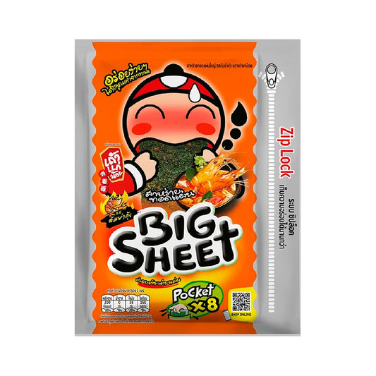 Tao Kae Noi Tom Yum Goong Big Sheet Pocket Crispy Seaweed - 28 g