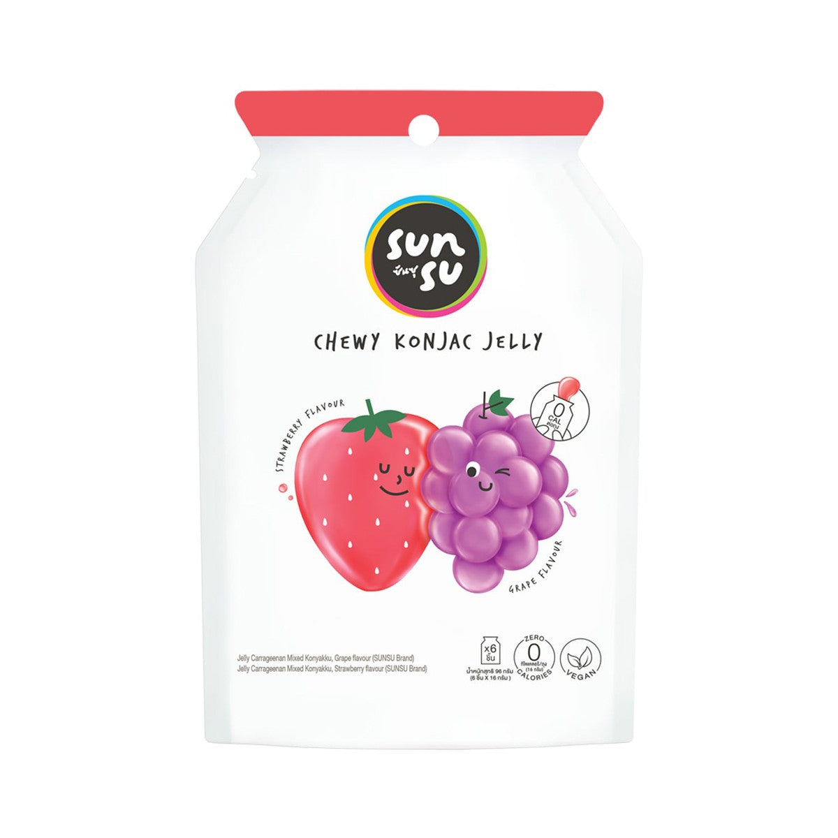 SUNSU Grape and Strawberry Konjac Jelly 96 g â€“ product image 1