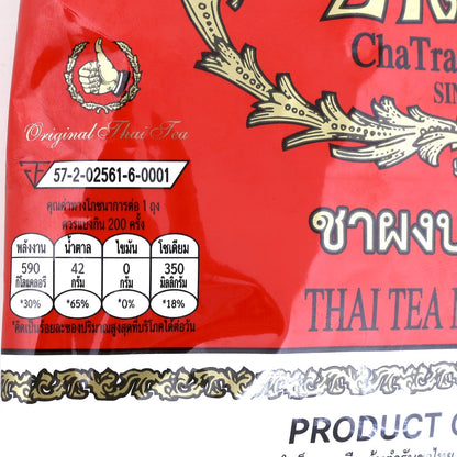 ChaTraMue Red Label Thai Tea Mix - 400 g — package details and nutrition information